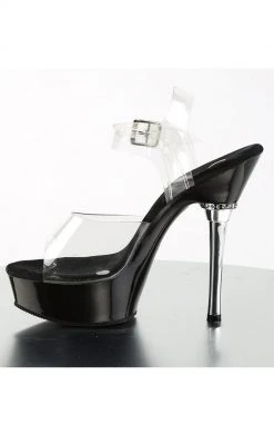 Pleaser ALLURE-608 Clr/Blk Heels