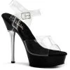 Pleaser ALLURE-608 Clr/Blk Heels
