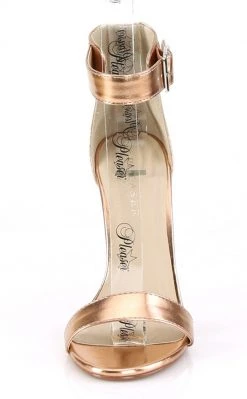 Pleaser AMUSE-10 Rose Gold Metallic PU Heels Pole Shoes