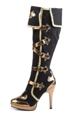 Funtasma ARENA-2012 Blk Microfiber-Gold Pu Boots