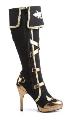 Funtasma ARENA-2012 Blk Microfiber-Gold Pu Boots
