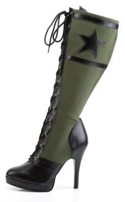 Funtasma ARENA-2022 Blk Pu-Army Green Canvas Boots