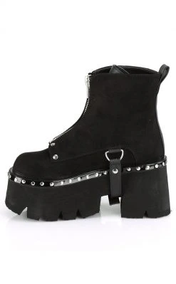 Demonia ASHES-100 Black Vegan Suede Platform Ankle Boots 9 Demonia ASHES-100 Black Vegan Suede Platform Ankle Boots