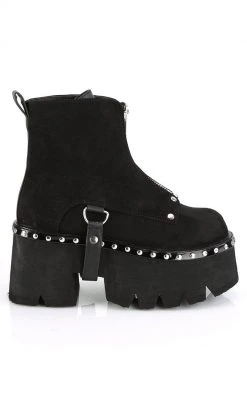 Demonia ASHES-100 Black Vegan Suede Platform Ankle Boots 11 Demonia ASHES-100 Black Vegan Suede Platform Ankle Boots