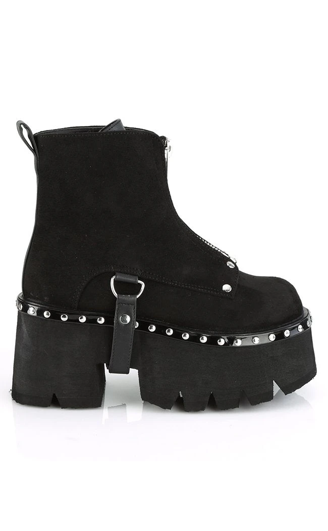 Demonia ASHES-100 Black Vegan Suede Platform Ankle Boots 7 Demonia ASHES-100 Black Vegan Suede Platform Ankle Boots