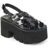 Demonia ASHES-12 Black Patent Platform Sandal 2 Demonia ASHES-12 Black Patent Platform Sandal