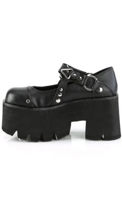 Demonia ASHES-33 Black Platform Mary Janes