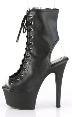 Pleaser ASPIRE-1016 Black Matte Ankle Boots Pole Shoes