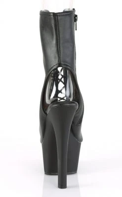 Pleaser ASPIRE-1016 Black Matte Ankle Boots Pole Shoes