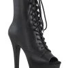 Pleaser ASPIRE-1021 Black Matte Ankle Boots