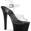 Pleaser Pole Shoes ASPIRE-608 Clr/Blk Heels
