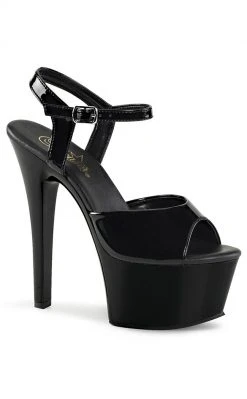 Pleaser Pole Shoes ASPIRE-609 Black Heels