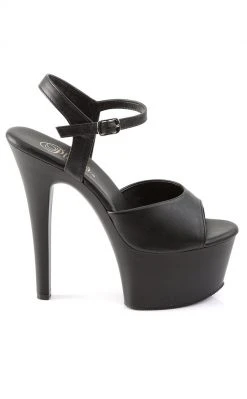 Pleaser Pole Shoes ASPIRE-609 Black Matte Heels