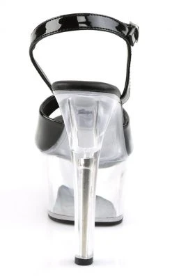 Pleaser ASPIRE-609 Blk Pat/Clr Heels