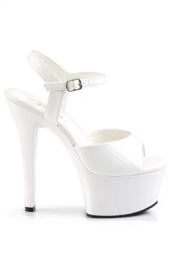 Pleaser Pole Shoes ASPIRE-609 White Heels