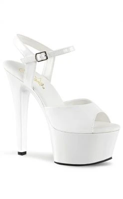 Pleaser Pole Shoes ASPIRE-609 White Heels
