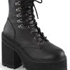 Demonia Shoes ASSAULT-100 Black Combat Boots