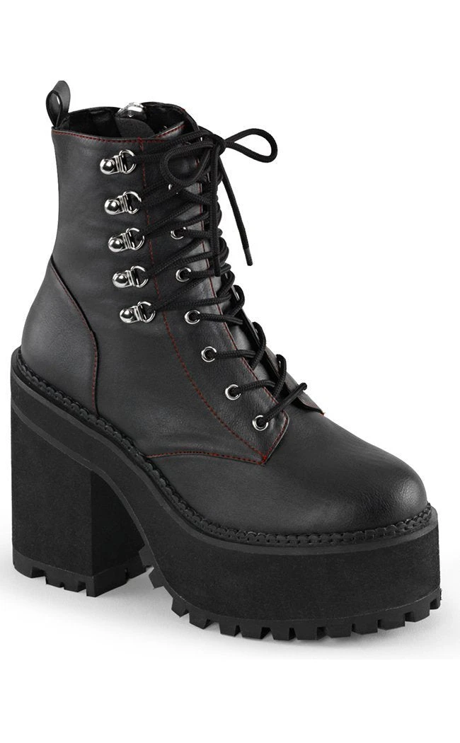 Demonia Shoes ASSAULT-100 Black Combat Boots 3 Demonia Shoes ASSAULT-100 Black Combat Boots