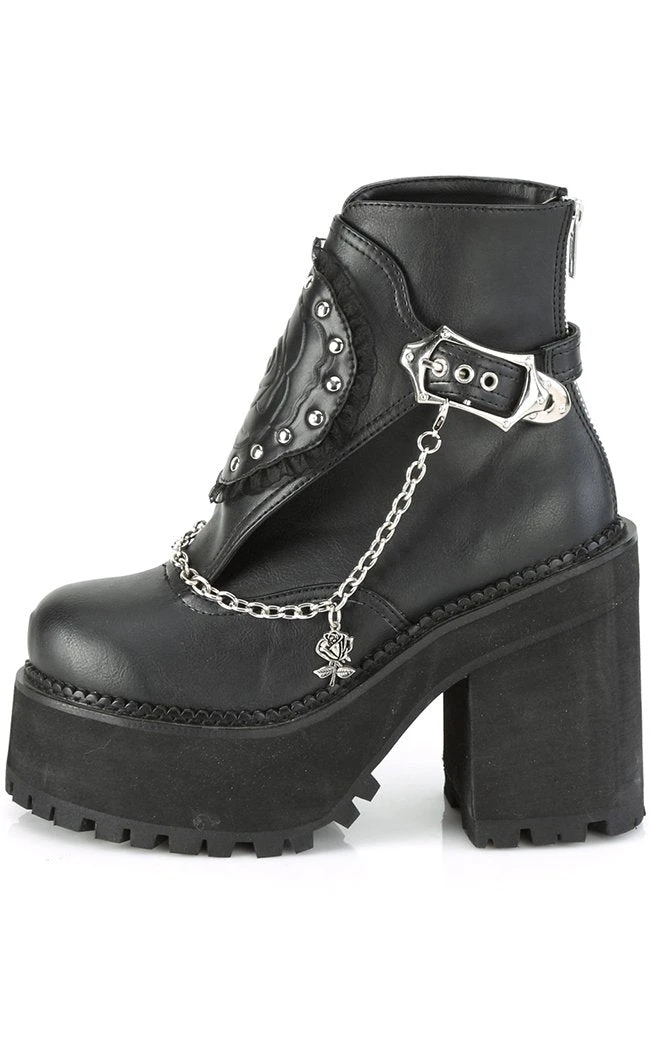 Demonia Shoes ASSAULT-55 Black Ankle Boots 5 Demonia Shoes ASSAULT-55 Black Ankle Boots