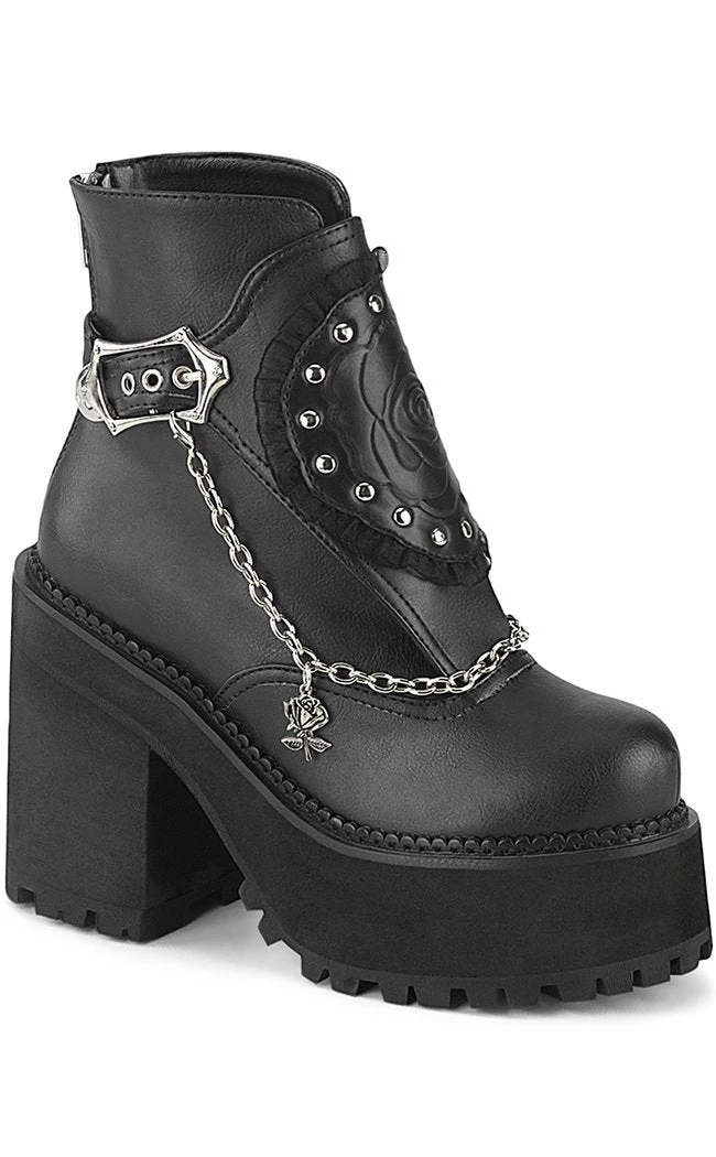 Demonia Shoes ASSAULT-55 Black Ankle Boots 3 Demonia Shoes ASSAULT-55 Black Ankle Boots