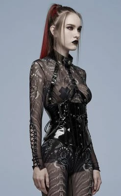Punk Rave Clothing Ain't Slick Patent Corset