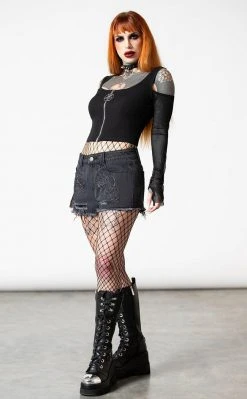 Killstar Alchemille Denim Shorts