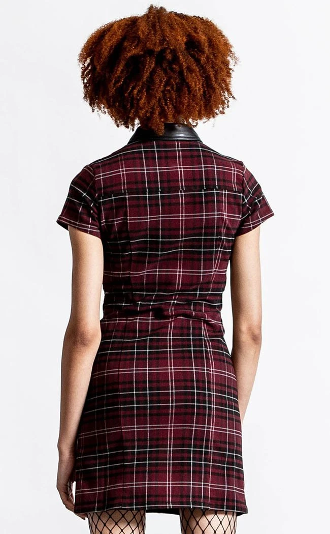 Killstar Clothing All Attitude Cut Out Dress | Blood Tartan 6 Killstar Clothing All Attitude Cut Out Dress | Blood Tartan