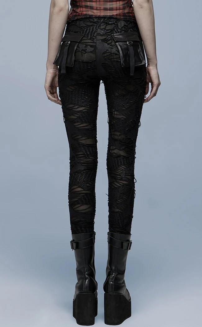 Punk Rave Clothing All Torn Up Leggings 6 Punk Rave Clothing All Torn Up Leggings