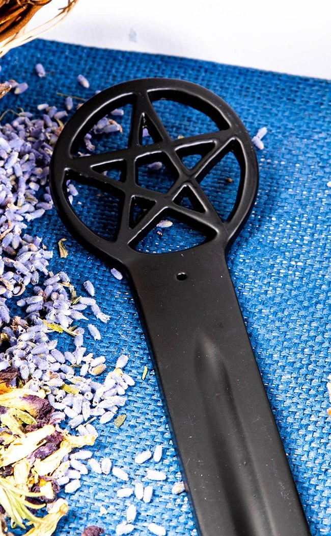 Witchcraft Aluminium Incense Holder | Black Pentagram 4 Witchcraft Aluminium Incense Holder | Black Pentagram