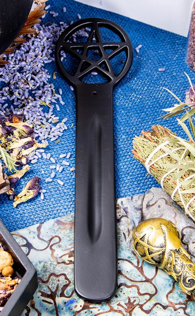 Witchcraft Aluminium Incense Holder | Black Pentagram 5 Witchcraft Aluminium Incense Holder | Black Pentagram