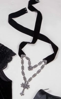 Killstar Accessories Amdis Cross Necklace