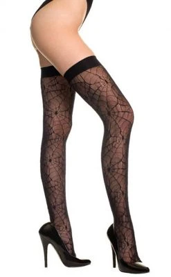 Music Legs Clothing Arachne's Touch Thigh High Stockings