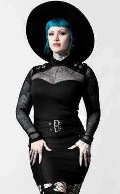 Killstar Arch Enemies Fishnet Top