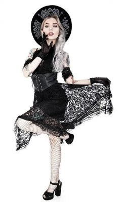 Restyle Asymmetrical Lace Corset Dress Clothing