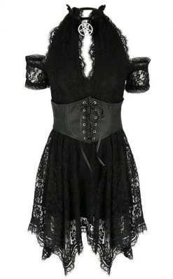 Restyle Asymmetrical Lace Corset Dress Clothing
