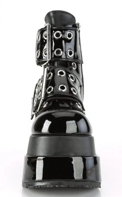 Demonia Shoes BEAR-104 Black Patent Platform Boots