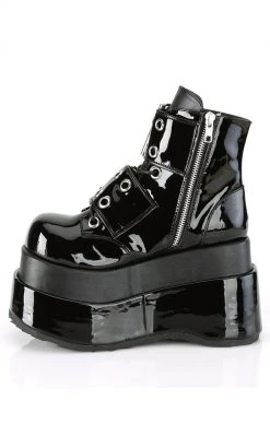 Demonia Shoes BEAR-104 Black Patent Platform Boots