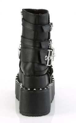 Demonia BEAR-150 Black Vegan Platform Boots