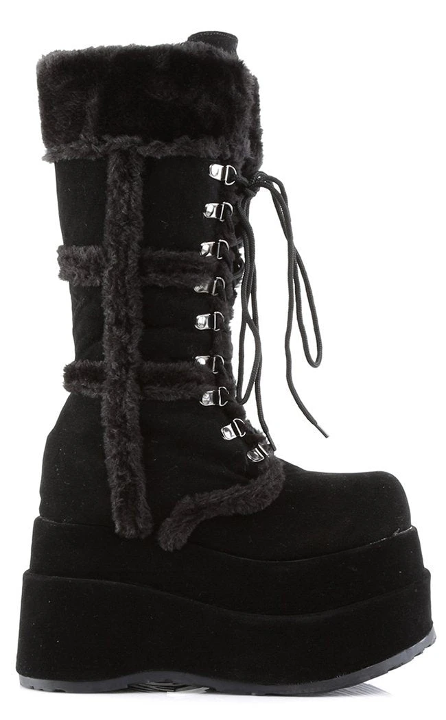 Demonia BEAR-202 Black Suede Knee-High Boots (Au Stock) Shoes 7 Demonia BEAR-202 Black Suede Knee-High Boots (Au Stock) Shoes