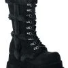 Demonia BEAR-202 Black Suede Knee-High Boots (Au Stock) Shoes