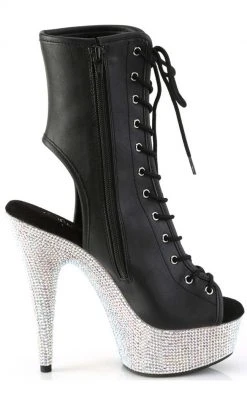 Pleaser BEJEWELED-1016-6 Black Matte/Silver Rhinestone Boots Pole Shoes 11 Pleaser BEJEWELED-1016-6 Black Matte/Silver Rhinestone Boots Pole Shoes
