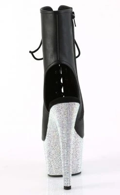Pleaser Pole Shoes BEJEWELED-1016-7 Black Matte/Silver Rhinestone Boots 10 Pleaser Pole Shoes BEJEWELED-1016-7 Black Matte/Silver Rhinestone Boots