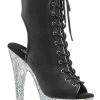 Pleaser Pole Shoes BEJEWELED-1016-7 Black Matte/Silver Rhinestone Boots 1 Pleaser Pole Shoes BEJEWELED-1016-7 Black Matte/Silver Rhinestone Boots