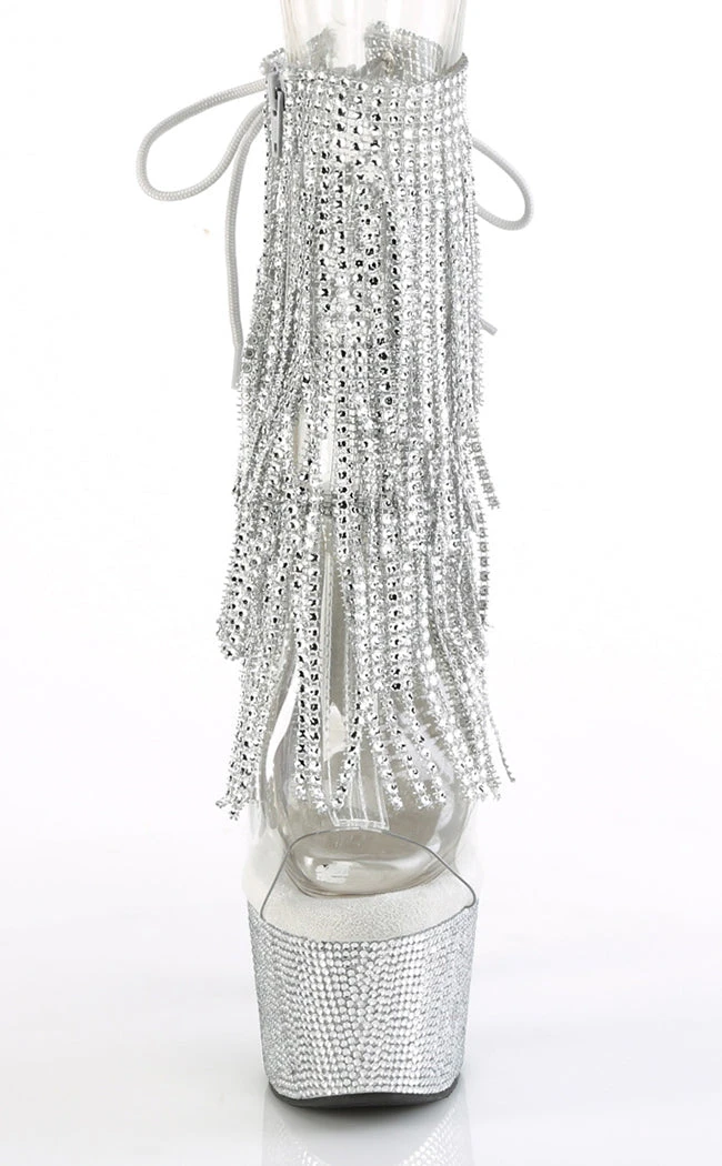 Pleaser BEJEWELED-1017RSF-7 Clear/Silver Rhinestone Boots 4 Pleaser BEJEWELED-1017RSF-7 Clear/Silver Rhinestone Boots