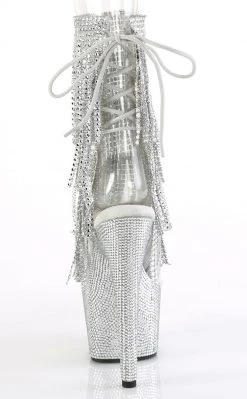 Pleaser BEJEWELED-1017RSF-7 Clear/Silver Rhinestone Boots 10 Pleaser BEJEWELED-1017RSF-7 Clear/Silver Rhinestone Boots