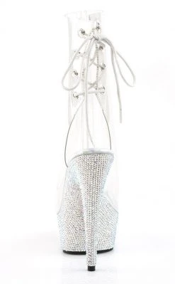 Pleaser BEJEWELED-1018DM-6 Silver Rhinestone Ankle Boots Pole Shoes