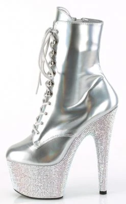 Pleaser BEJEWELED-1020-7 Silver Holo Rhinestone Boots 9 Pleaser BEJEWELED-1020-7 Silver Holo Rhinestone Boots