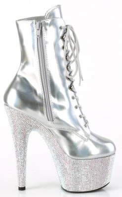 Pleaser BEJEWELED-1020-7 Silver Holo Rhinestone Boots 11 Pleaser BEJEWELED-1020-7 Silver Holo Rhinestone Boots