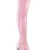 Pleaser Pole Shoes BEJEWELED-3011-7 Baby Pink Thigh-High Rhinestone Boots