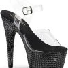 Pleaser BEJEWELED-708DM Black Rhinestone Heels Pole Shoes 1 Pleaser BEJEWELED-708DM Black Rhinestone Heels Pole Shoes